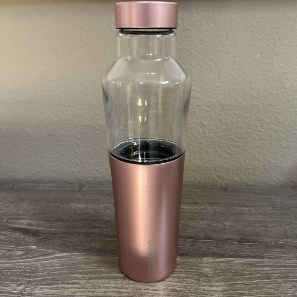 Rose Corkcicle Hybrid Canteen Water Bottle Glass Insulated Stainless Steel 20oz